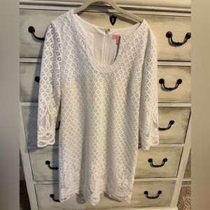 EUC Lilly Pulitzer White Lace Dress Medium